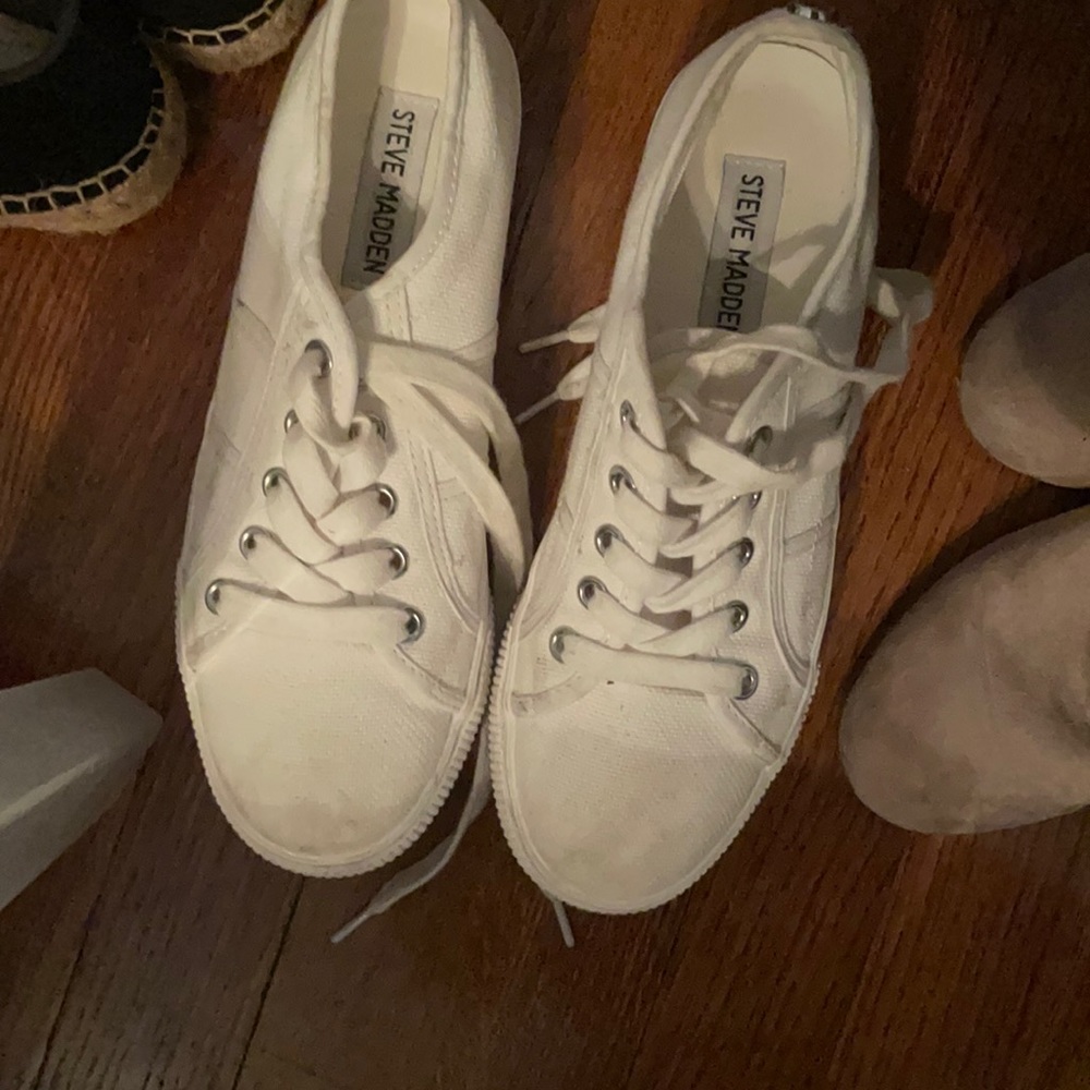 White Steve Madden sneakers